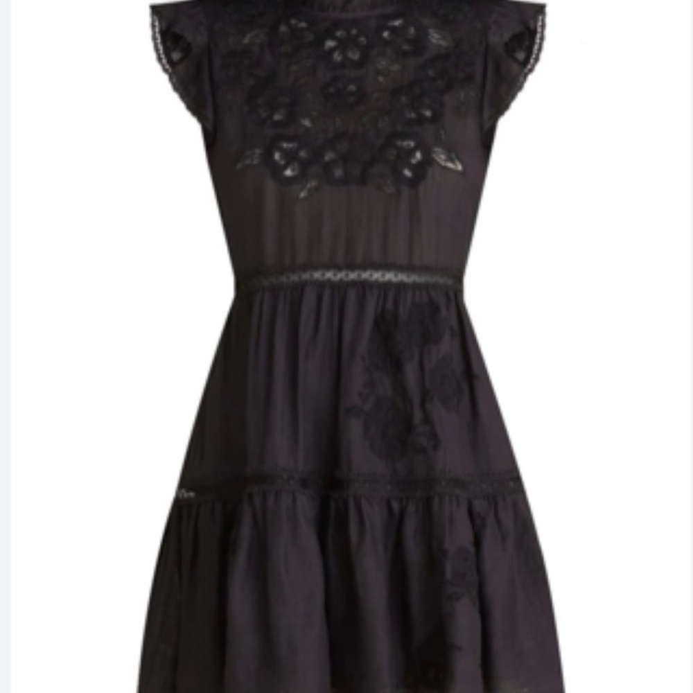VERONICA BEARD Sahara Embroidered Ruffled Dress Sz 2